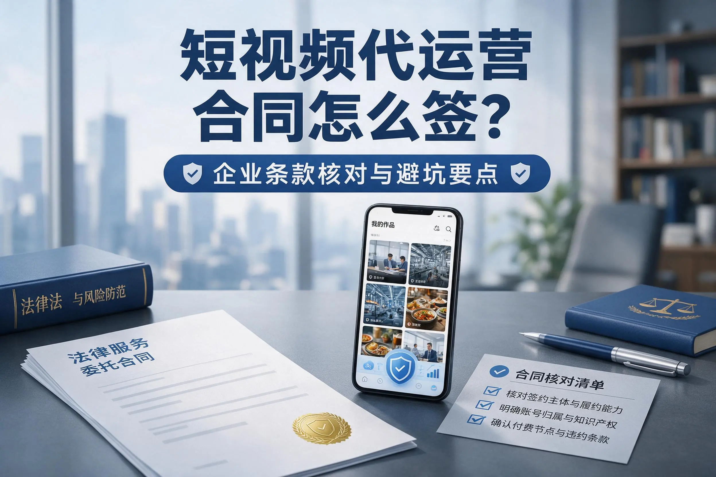 短视频代运营合同怎么签？黄山企业条款核对与避坑要点