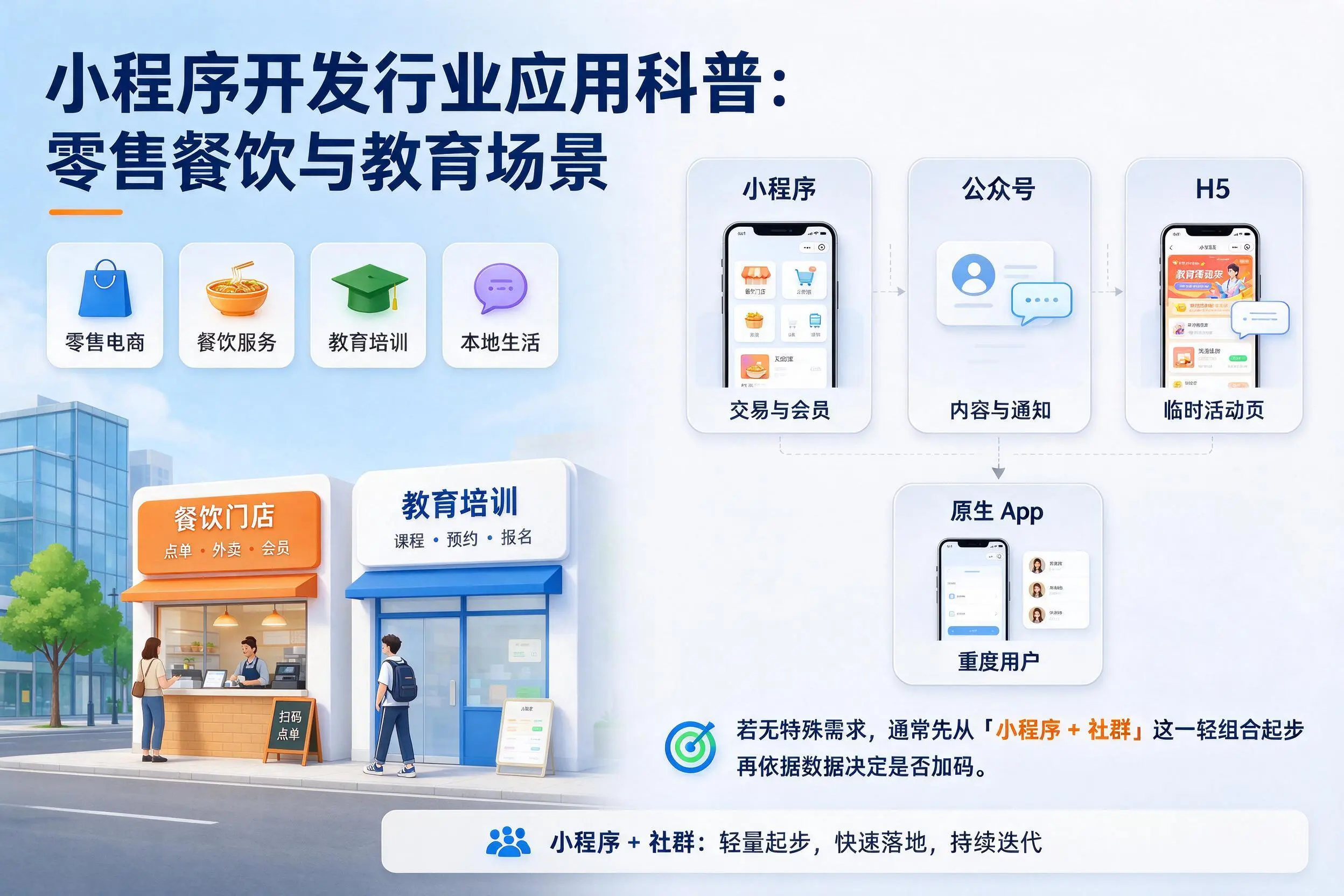 黄山小程序开发行业应用科普:零售餐饮与教育场景