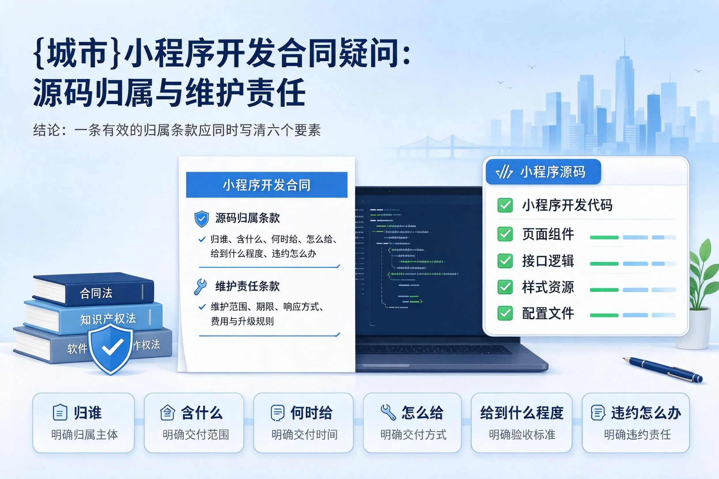 黄山小程序开发合同疑问：源码归属与维护责任
