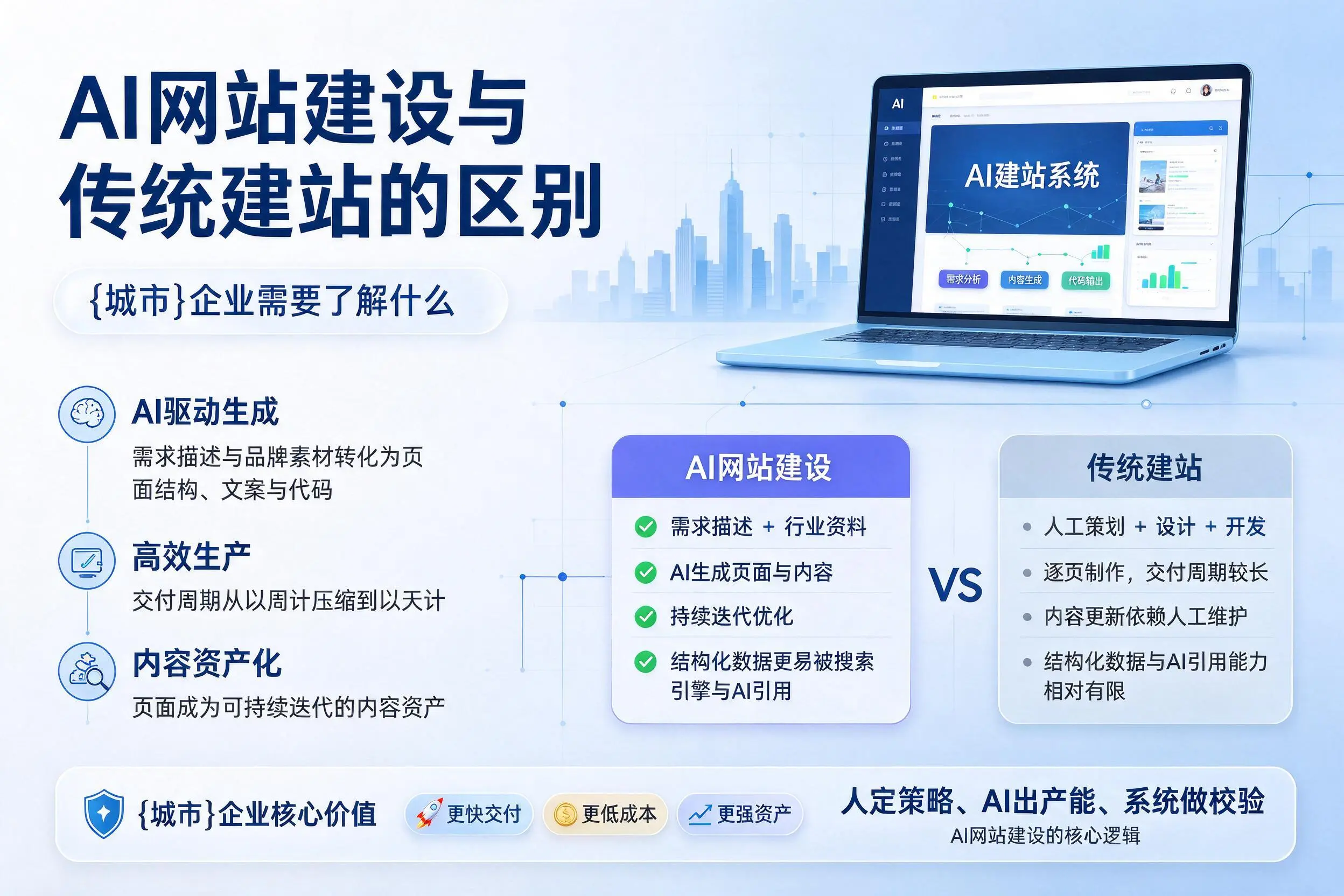 AI网站建设与传统建站的区别,黄山企业需要了解什么