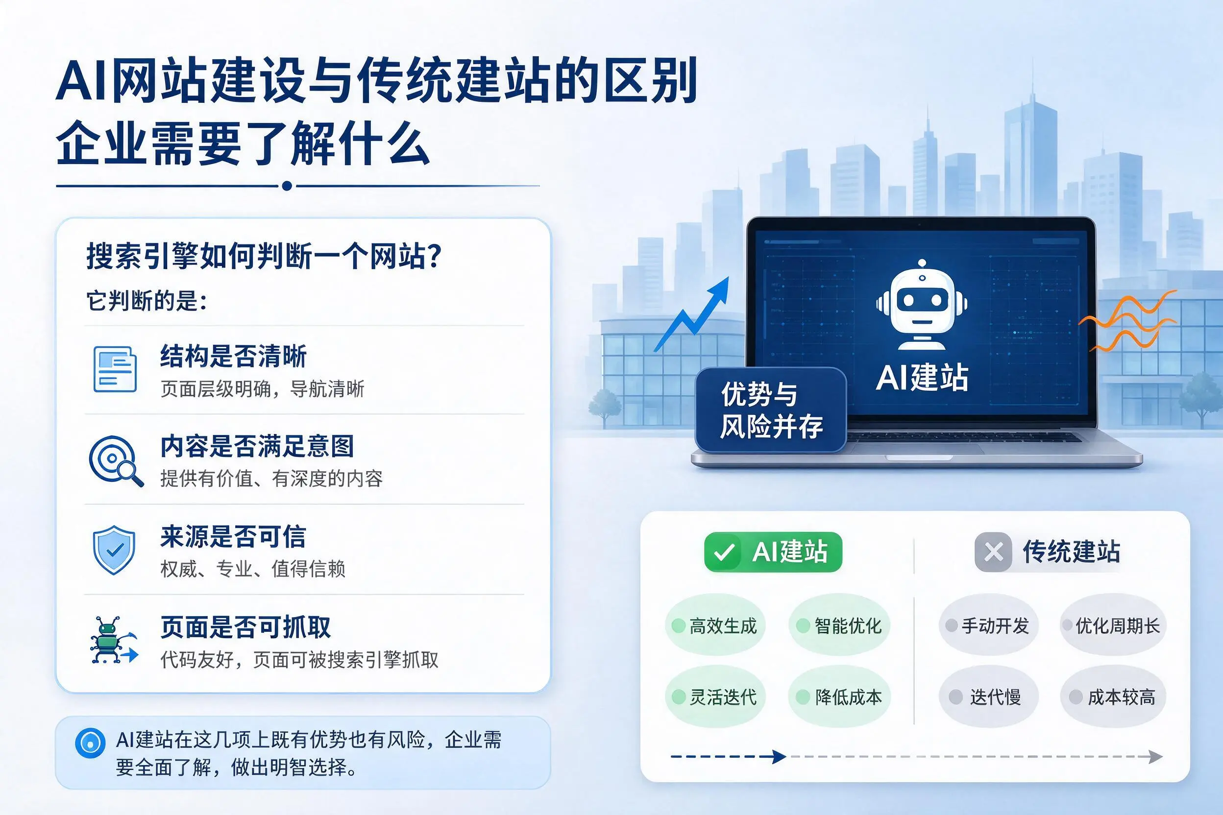 AI网站建设与传统建站的区别,黄山企业需要了解什么