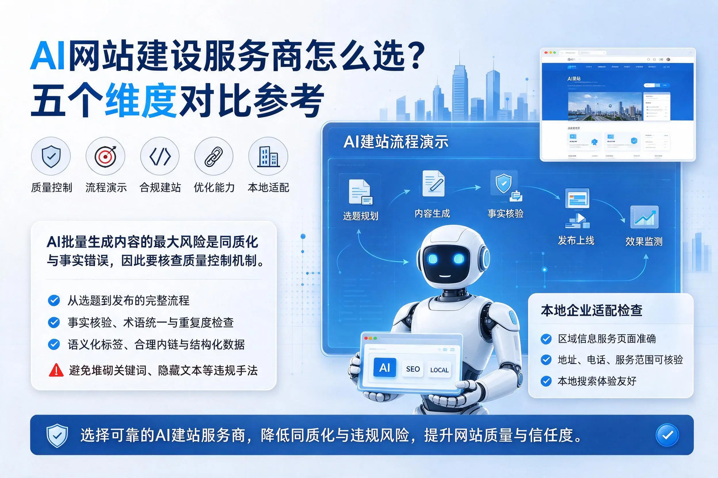 黄山AI网站建设服务商怎么选？五个维度对比参考