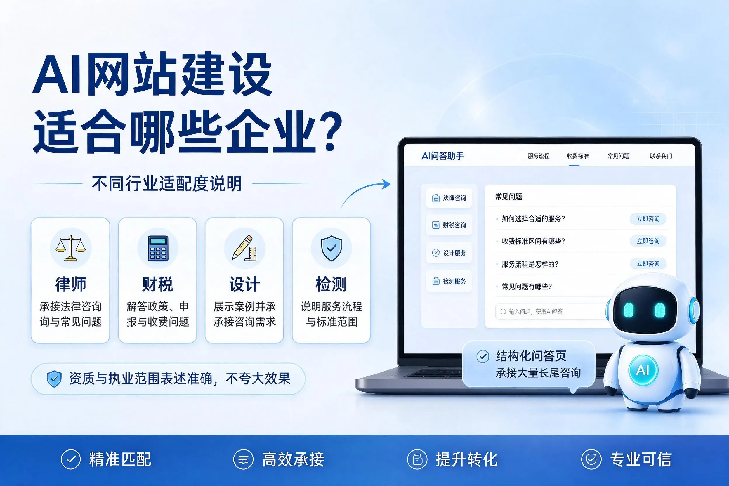 AI网站建设适合哪些企业？黄山不同行业适配度说明