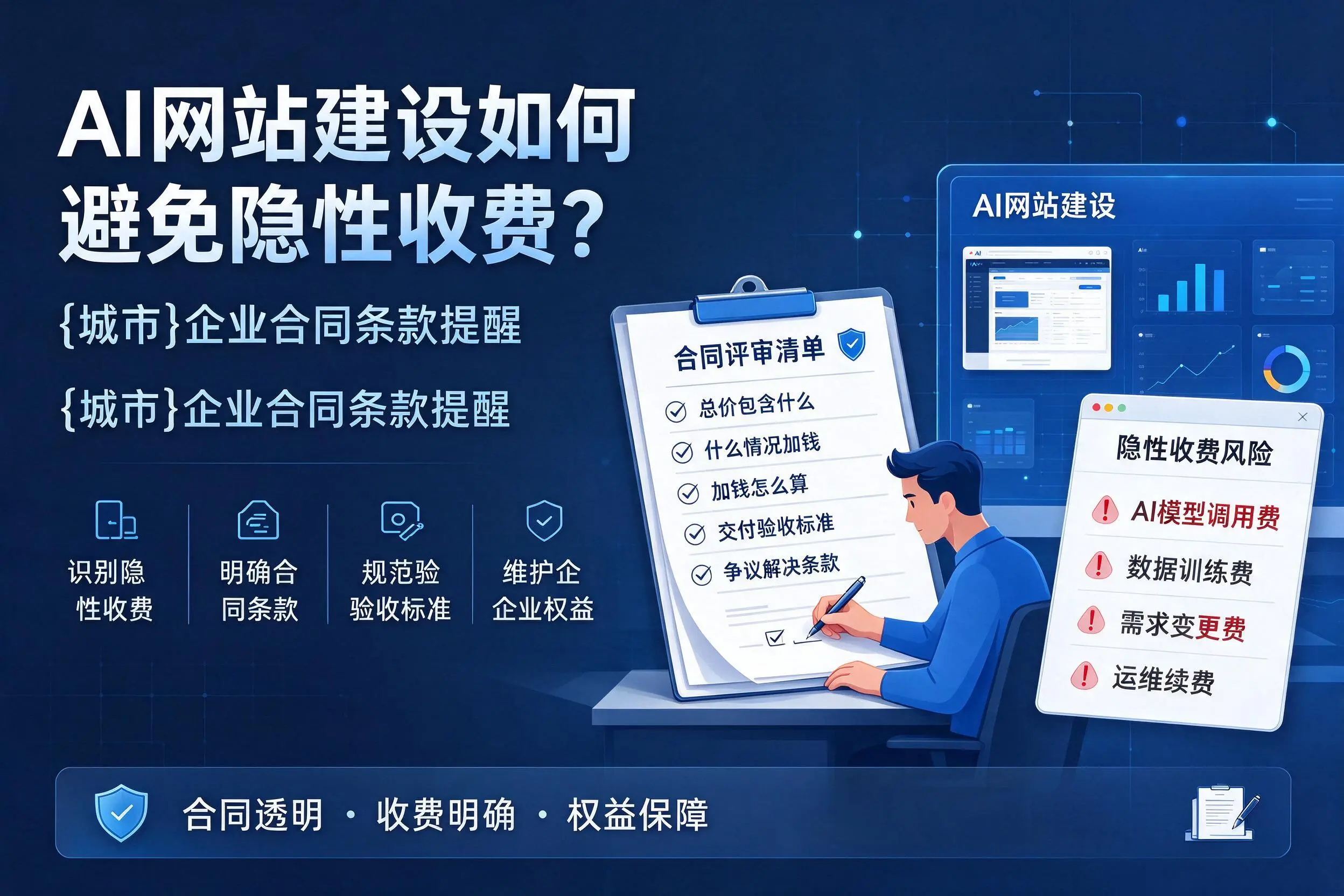 AI网站建设如何避免隐性收费？黄山企业合同条款提醒