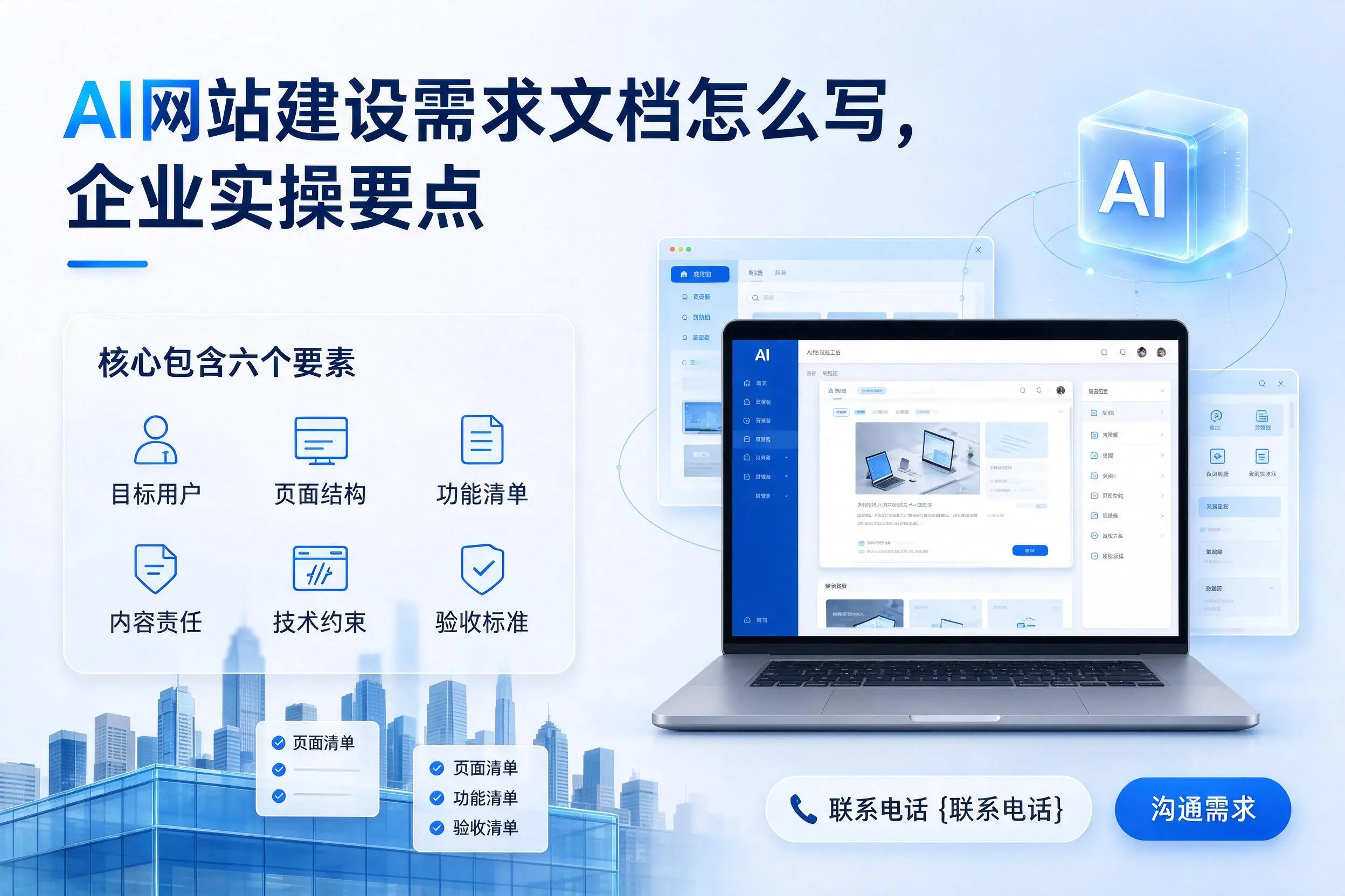 AI网站建设需求文档怎么写，黄山企业实操要点